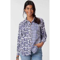Jeevan Organic Shirt - Celestial/White