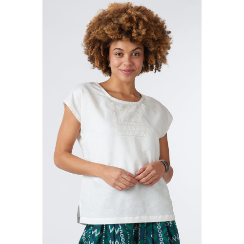 Tivisha Linen/Cotton Cap Sleeve Top - Soft white Tivisha Linen/Cotton Cap Sleeve Top - Soft white